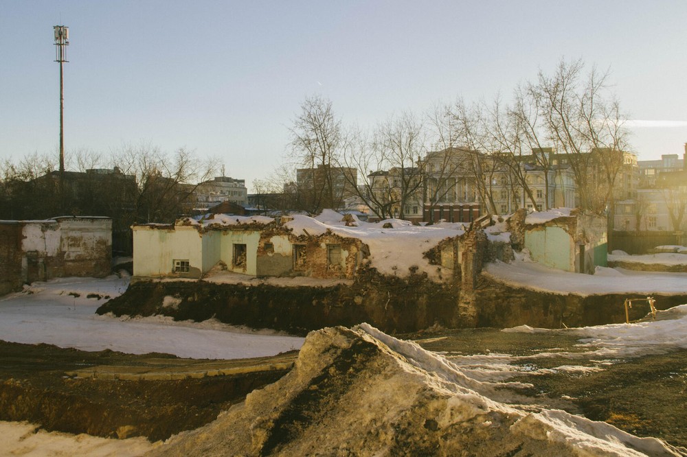 Почти снесенная усадьба Беленкова в марте 2024 года. Фото: It's My City
