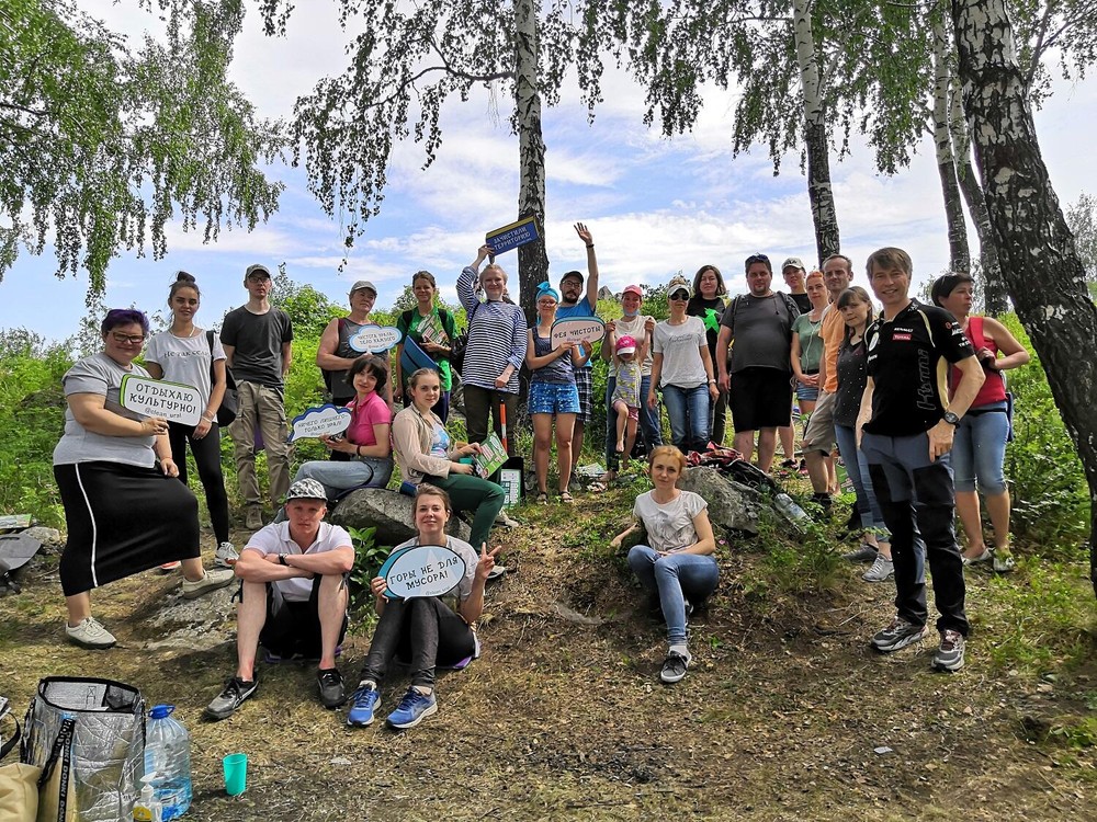Участники поездки на полуостров Баран. Фото предоставлено проектом «Чисто Урал»