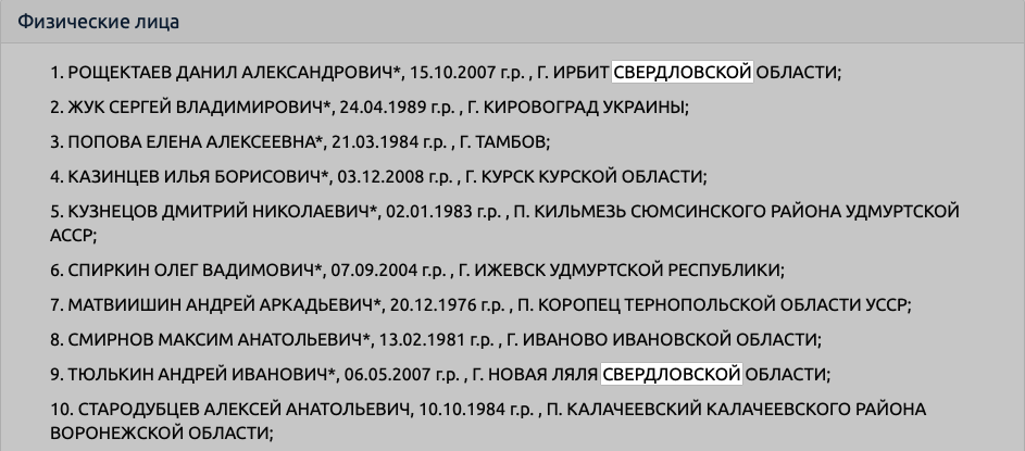 Фото: скриншот с сайта Росфинмониторинга