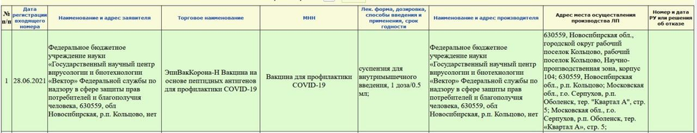 Скриншот сайта госреестра лекарственных средств