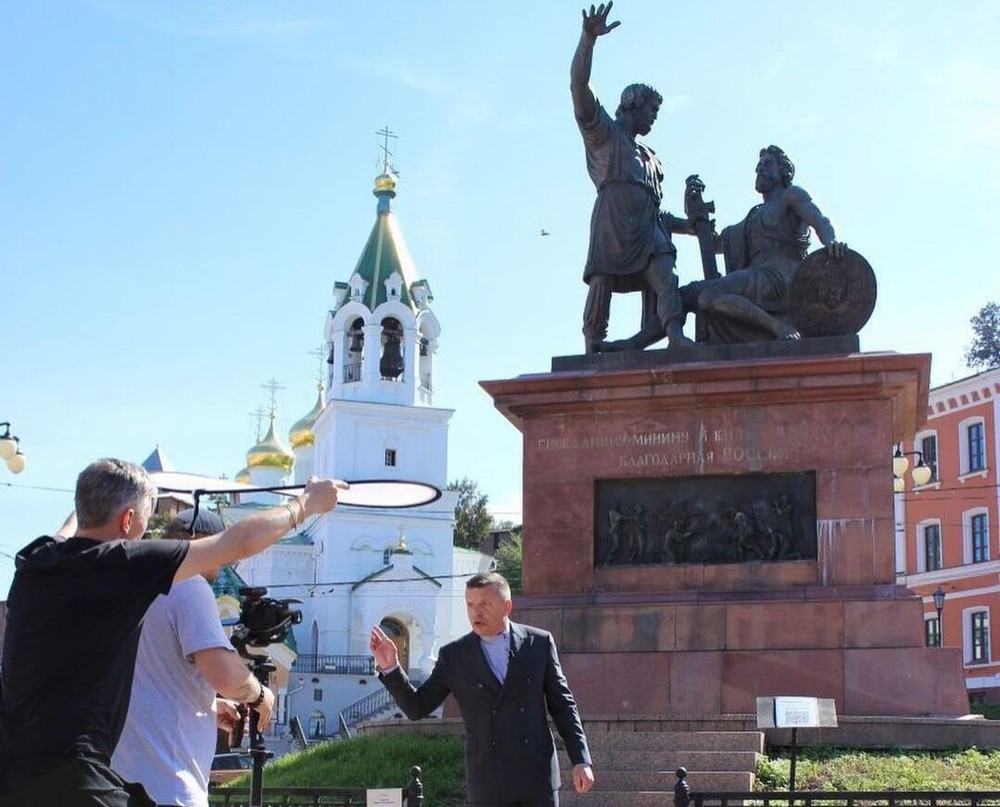 Леонид Парфенов на съемках фильма «Карман России». Фото: инстаграм Парфенова
