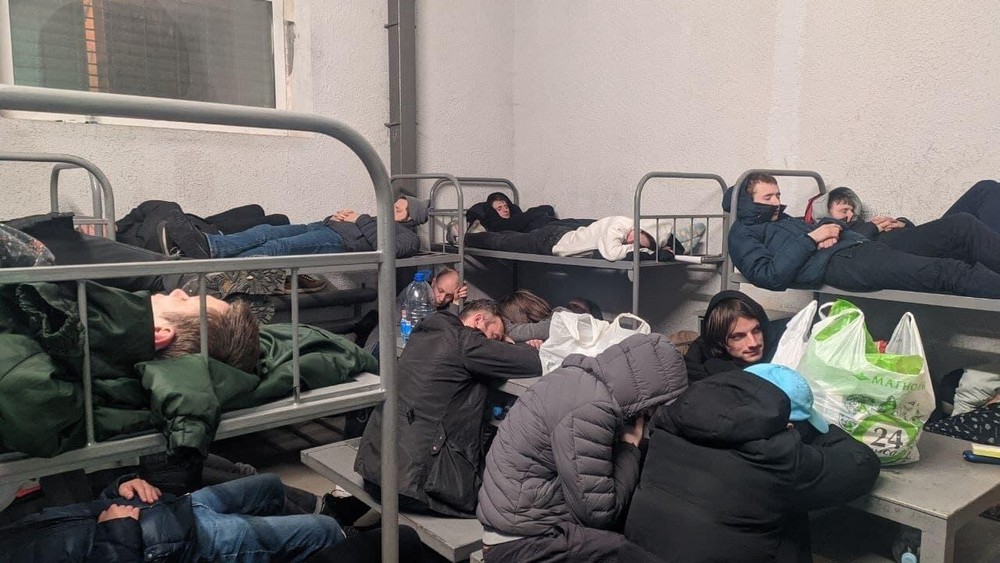 Переполненная камера спецприемника в Сахарово. Фото: «Протестный МГУ»