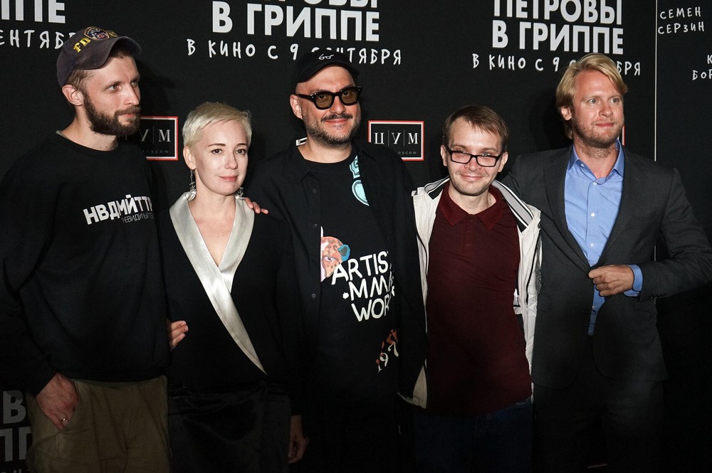 Актеры Семен Серзин и Чулпан Хаматова, режиссер Кирилл Серебренников, писатель Алексей Сальников и продюсер Илья Стюарт. Фото: Арина Томашова / It's My City