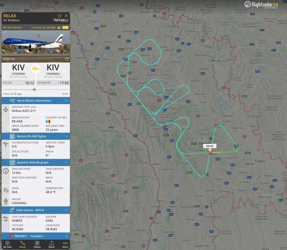 Фото: FlightRadar24 / Twitter